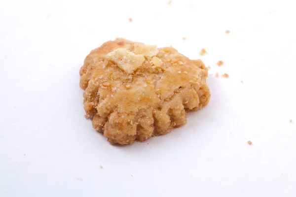 Indonesiska Mellanmål Emping Melinjo Cookies Isolerade Vit Bakgrund — Stockfoto