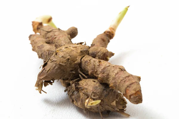 Curcuma Cruda Curcuma Longa Linn Curcumina Rendere Medicina Base Erbe — Foto Stock