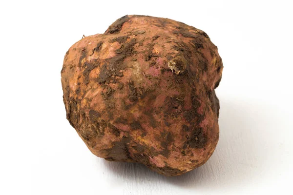 Zoete Aardappel Geïsoleerd Witte Achtergrond — Stockfoto