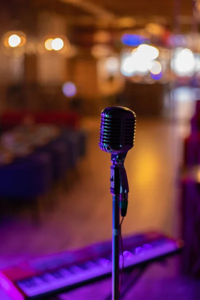 Microphone in a night club (karaoke)