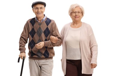 Üst düzey çift beyaz arka plan üzerinde izole