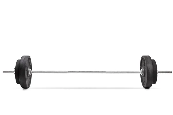 Barbell Isolado Fundo Branco — Fotografia de Stock