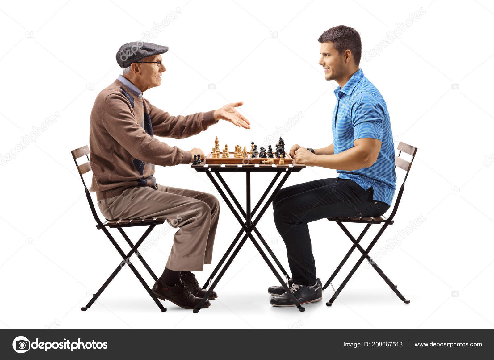 Man playing chess against computer Stock Photo by ©STYLEPICS 11294363