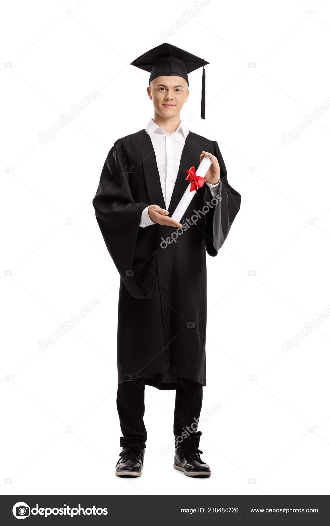 graduation gown length guys