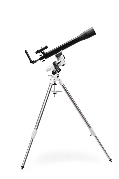 Студийный Снимок Телескопа Белом Фоне — стоковое фото