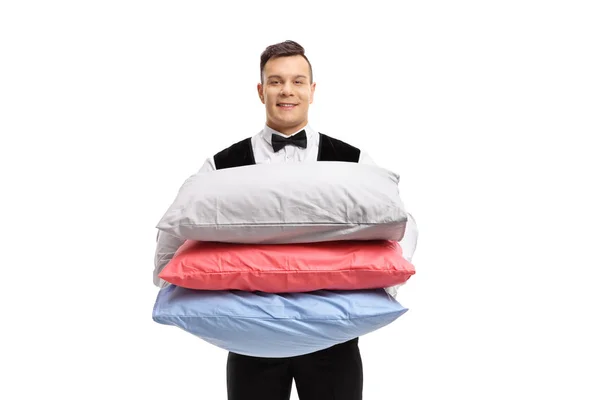 Bellboy Pillows Isolated White Background — Stock Photo, Image