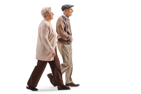 Senior man och hustru Walking — Stockfoto
