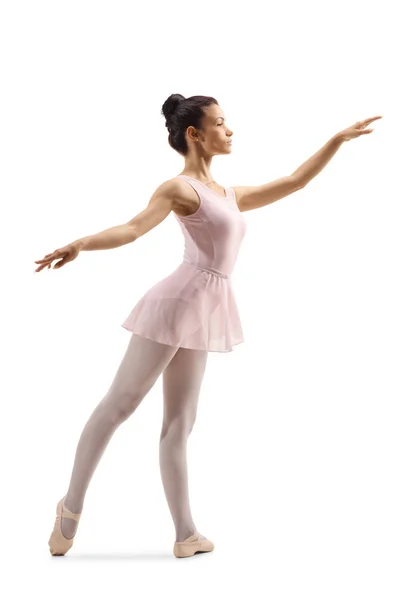 Молодая изящная балерина танцует — стоковое фото