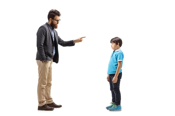 Father scolding his son — Stock Photo, Image