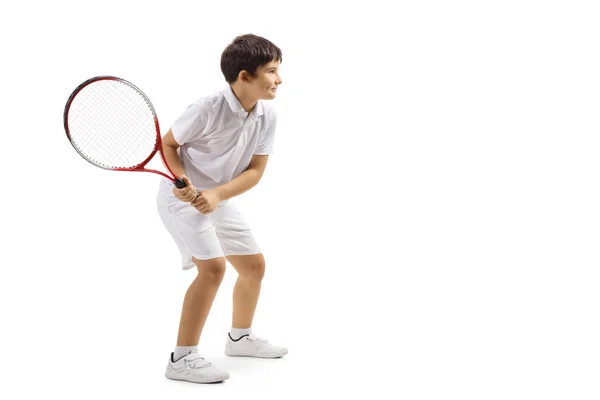 मुलगा टेनिस खेळत — स्टॉक फोटो, इमेज