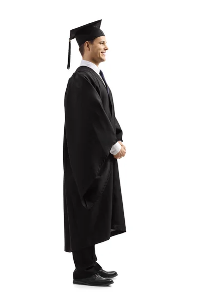 Ευτυχισμένος νέος άντρας με φόρεμα αποφοίτησης — Φωτογραφία Αρχείου