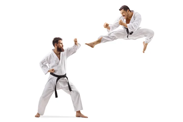 Twee mannen in kimono vechten — Stockfoto