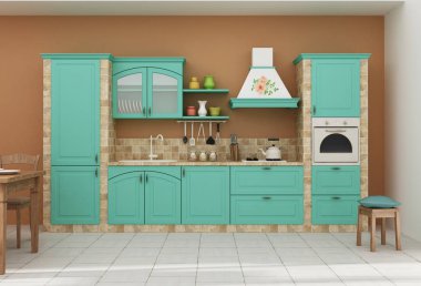 Mutfak iç 3d render