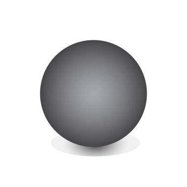 Beyaz arkaplanda 3B küre görünümü