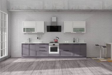 Mutfak iç 3d render