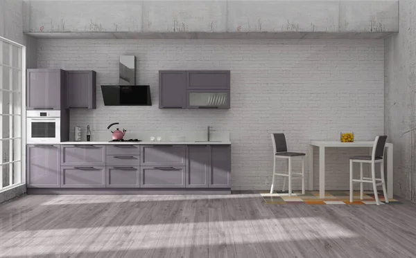 Keuken Interieur Rendering — Stockfoto