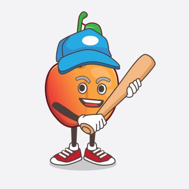 Royal Ann Cherry 'nin beyzbol oynayan maskot karakterinin bir çizimi.