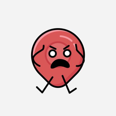 Düz Tasarım Biçimli Şirin Pin Noktası Maskot Vektör Karakteri