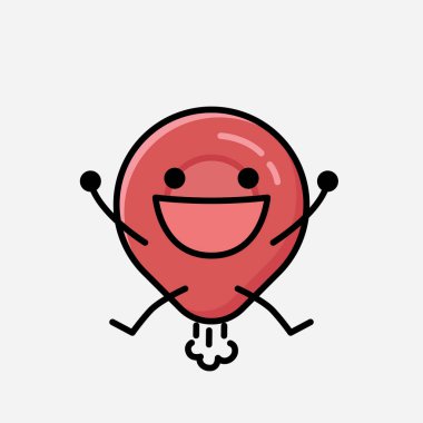 Düz Tasarım Biçimli Şirin Pin Noktası Maskot Vektör Karakteri