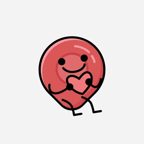 Eine Illustration Von Cute Pin Point Icon Mascot Vector Character — Stockvektor