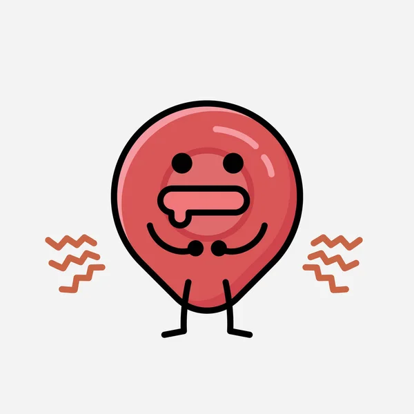 Eine Illustration Von Cute Pin Point Icon Mascot Vector Character — Stockvektor