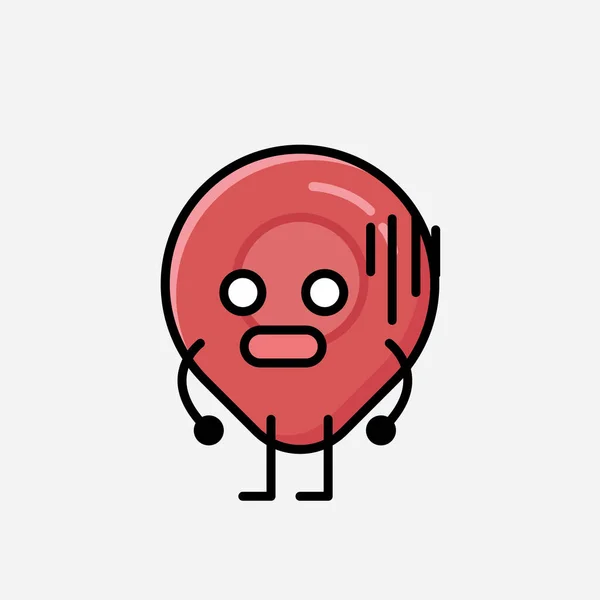 Sebuah Ilustrasi Dari Cute Pin Point Icon Mascot Vector Character - Stok Vektor