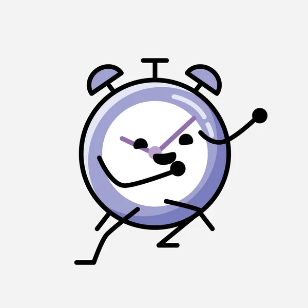 Una Ilustración Del Carácter Lindo Del Vector Mascota Del Reloj — Archivo Imágenes Vectoriales