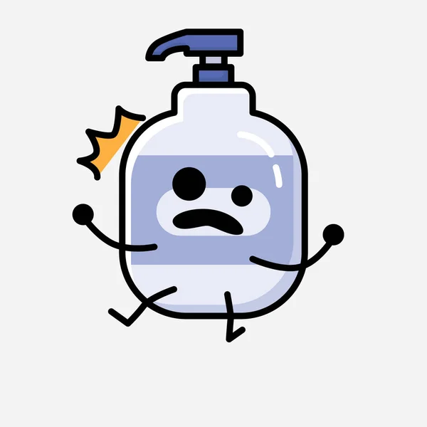 Una Ilustración Del Carácter Lindo Del Vector Mascota Del Desinfectante — Vector de stock