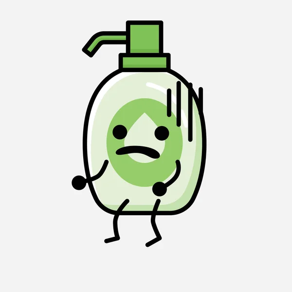 Illustration Söt Hand Sanitizer Maskoten Vektor Karaktär Platt Design Stil — Stock vektor