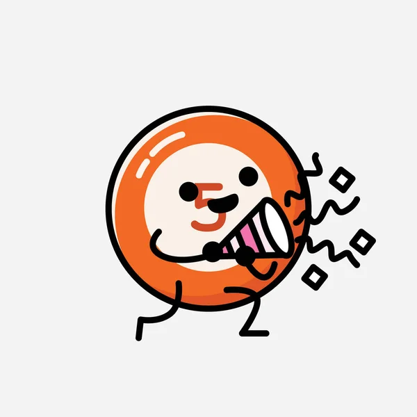 디자인 스타일 Cute Billiard Ball Mascot Vector Character — 스톡 벡터