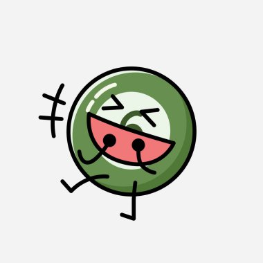 Sevimli Bilardo Topu Maskot Vektör Karakteri 'nin Düz Tasarım Biçimi