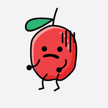 Şirin Wolfberry Vektör Karakterinin bir çizimi