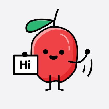 Şirin Wolfberry Vektör Karakterinin bir çizimi