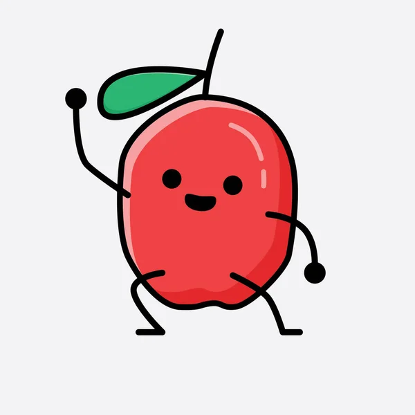 Uma Ilustração Personagem Vetor Bonito Wolfberry — Vetor de Stock