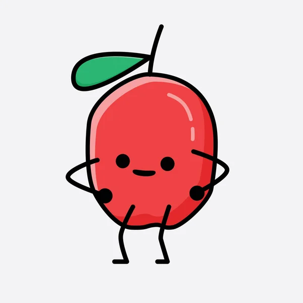Sebuah Ilustrasi Karakter Vektor Wolfberry Cute - Stok Vektor