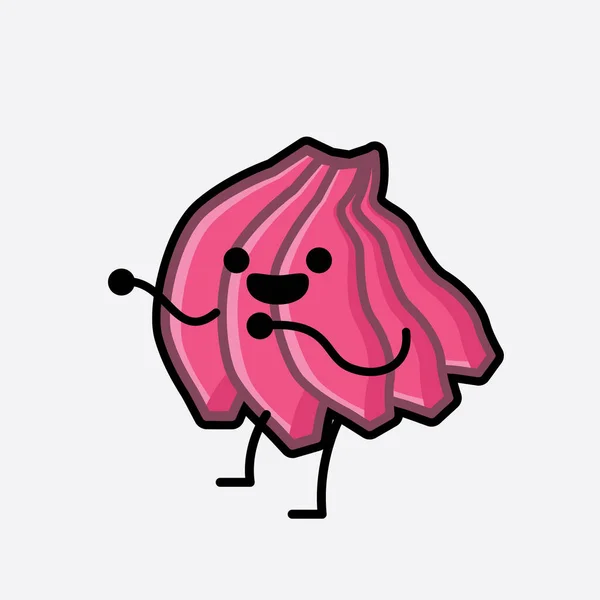 Een Illustratie Van Schattig Roze Banaan Karakter Vector — Stockvector