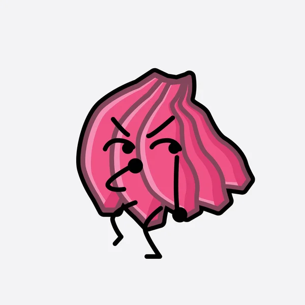 Una Ilustración Cute Pink Banana Character Vector — Vector de stock