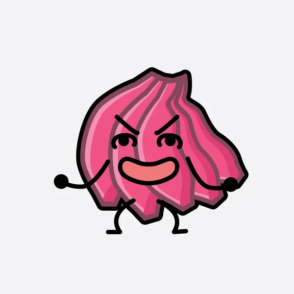 Illustration Cute Pink Banana Character Vector — Stock Vector