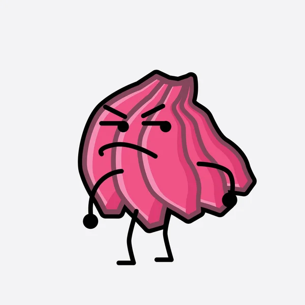 Uma Ilustração Cute Pink Banana Character Vector — Vetor de Stock