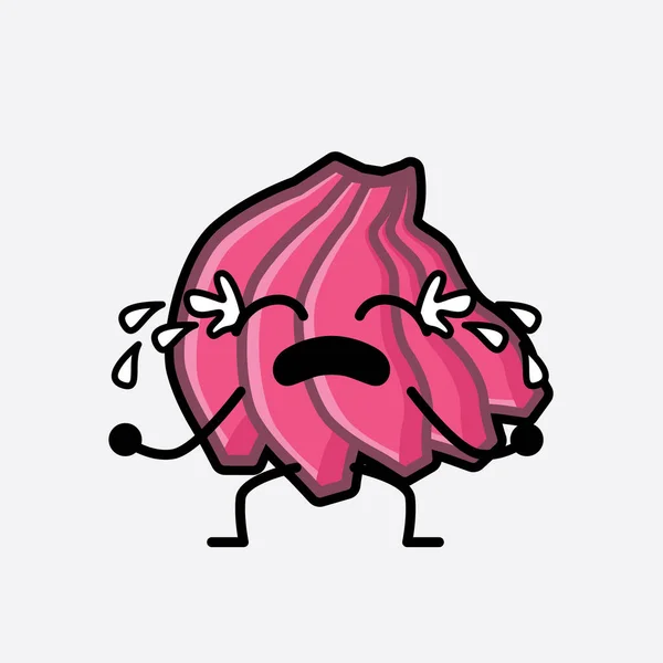 Een Illustratie Van Schattig Roze Banaan Karakter Vector — Stockvector