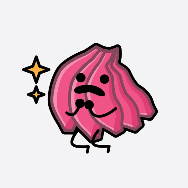 Eine Illustration Des Cute Pink Banana Character Vector — Stockvektor