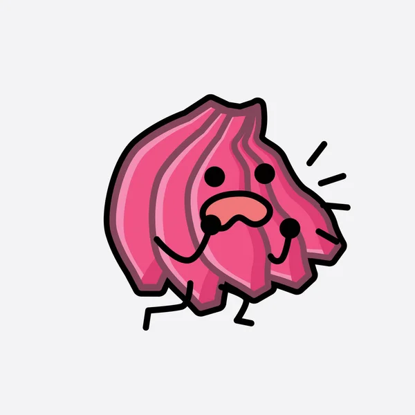 Ilustrace Cute Pink Banana Character Vector — Stockový vektor