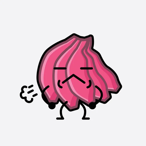 Eine Illustration Des Cute Pink Banana Character Vector — Stockvektor