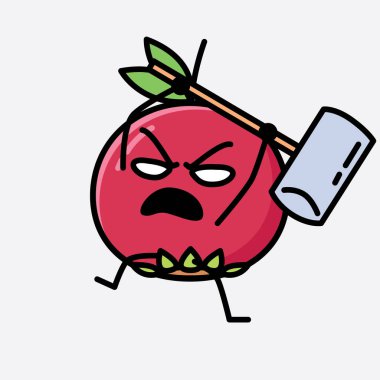 Şirin Ugni Meyve Maskotu Vektör Karakterinin bir çizimi