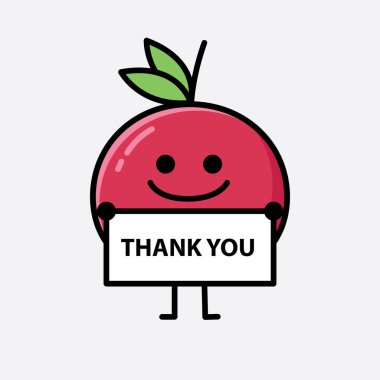 Şirin Ugni Meyve Maskotu Vektör Karakterinin bir çizimi