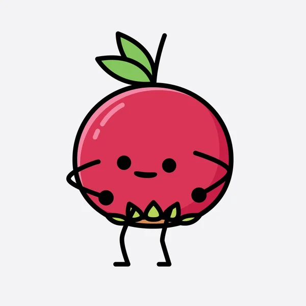 ปภาพของน Ugni Fruit Mascot กษรเวกเตอร — ภาพเวกเตอร์สต็อก