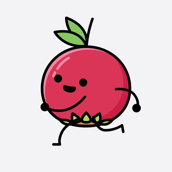 Приклад Cute Ugni Fruit Mascot Vector Character — стоковий вектор