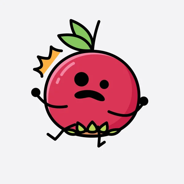 Una Ilustración Del Lindo Personaje Del Vector Mascota Fruta Ugni — Vector de stock
