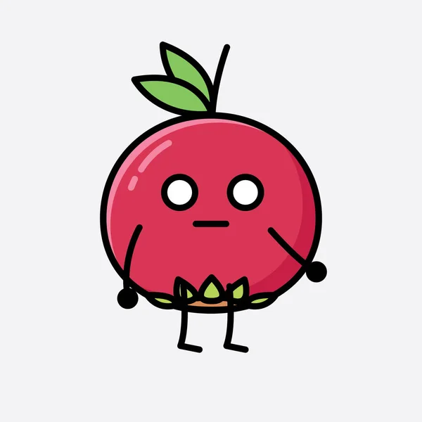 Una Ilustración Del Lindo Personaje Del Vector Mascota Fruta Ugni — Vector de stock