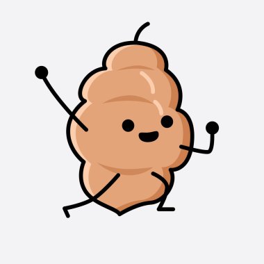 Şirin Tamarind Meyve Maskotu Vektör Karakterinin bir çizimi